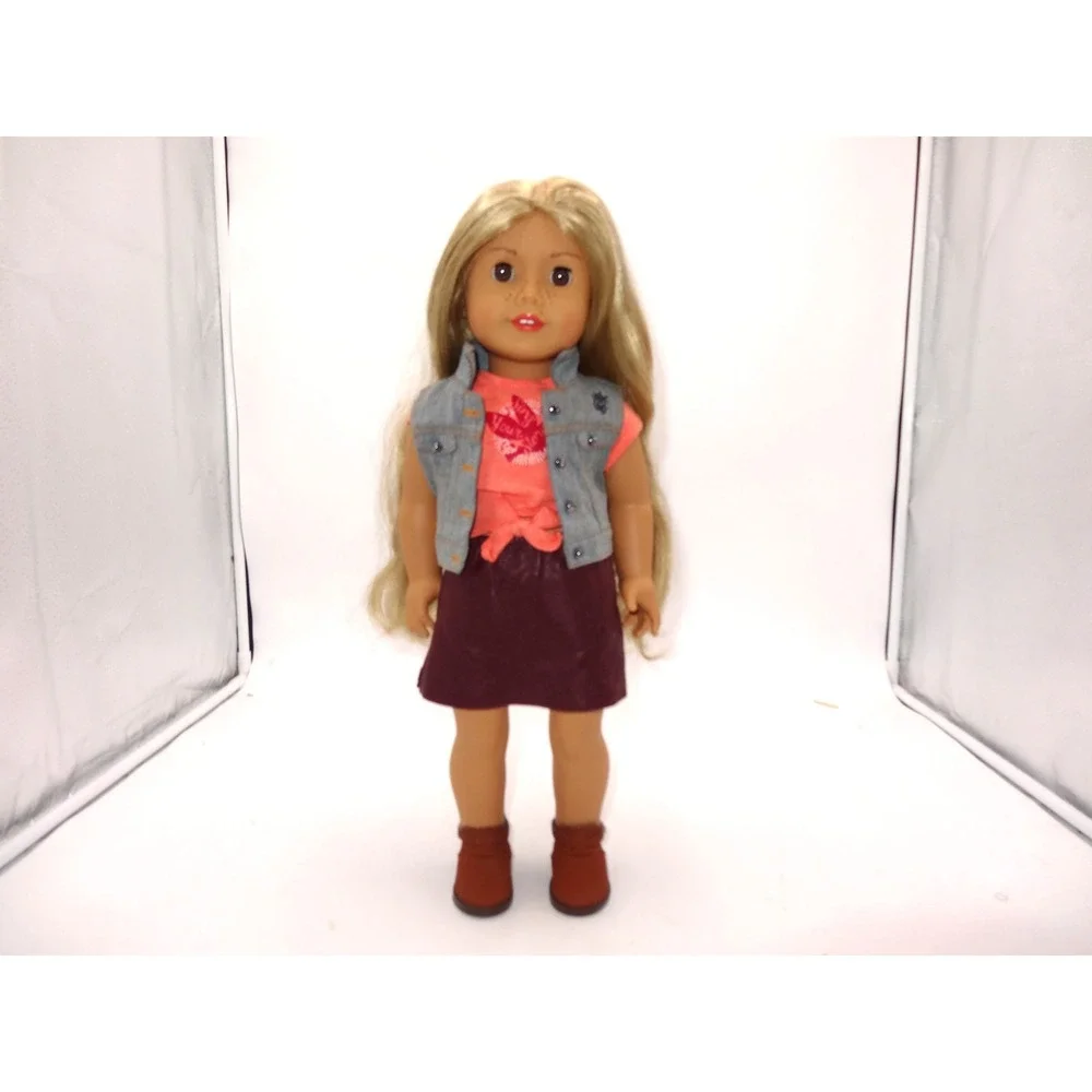 American Girl Doll Tenney Grant 18 Inch Blonde Hair Brown Eyes Freckles